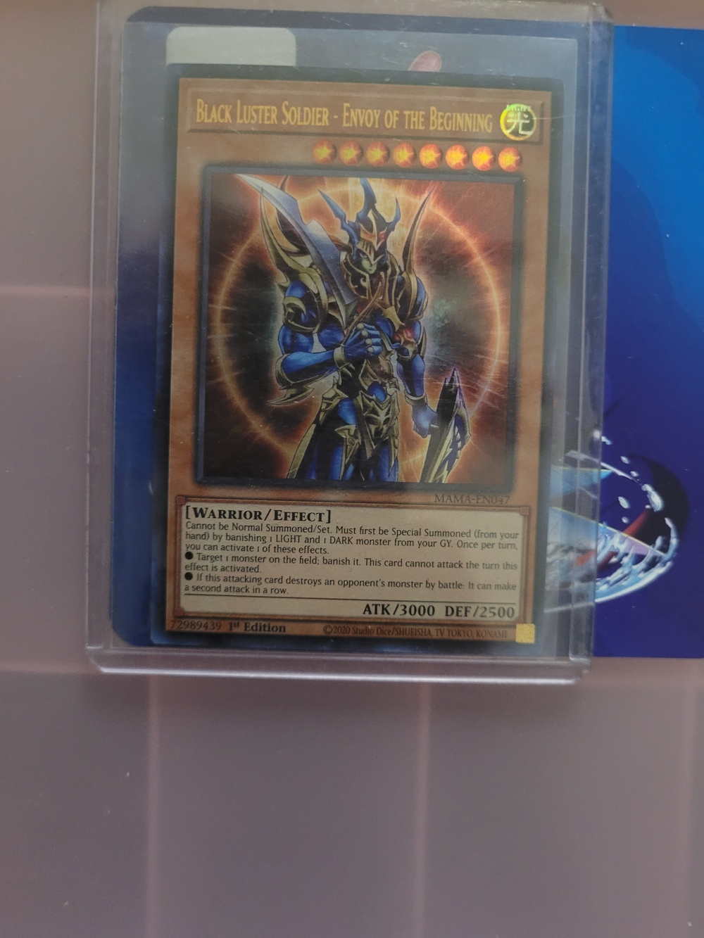 Yu-Gi-Oh! Black Luster Soldier - Envoy of the Beginning Trading Card (Blue/Gold)